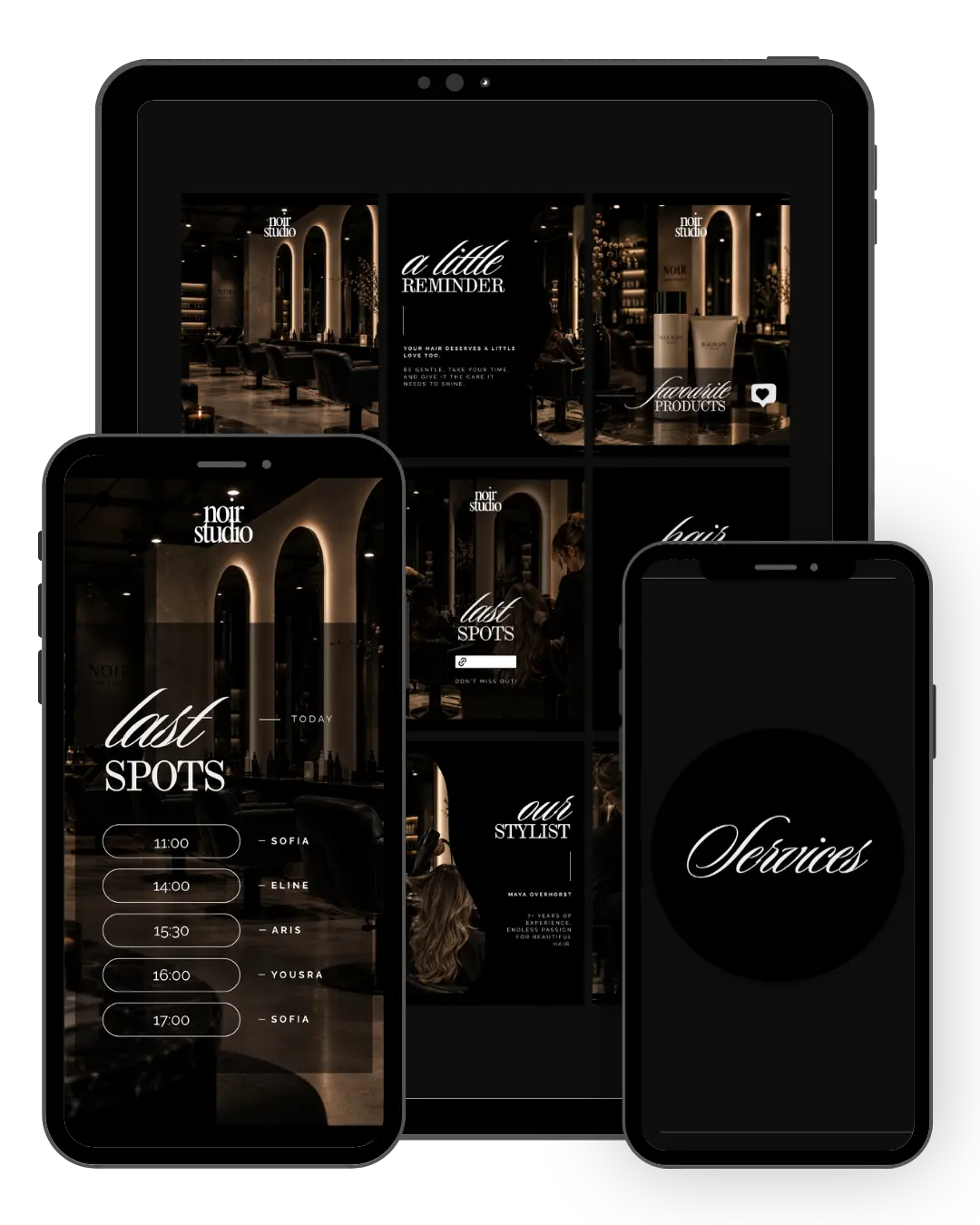 NOIR | Haarsalon Content Systeem